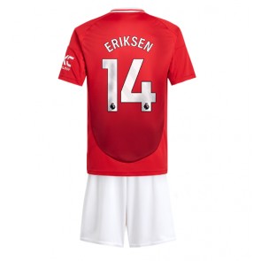 Manchester United Christian Eriksen #14 Dětské Domácí dres komplet 2024-25 Krátký Rukáv (+ trenýrky)